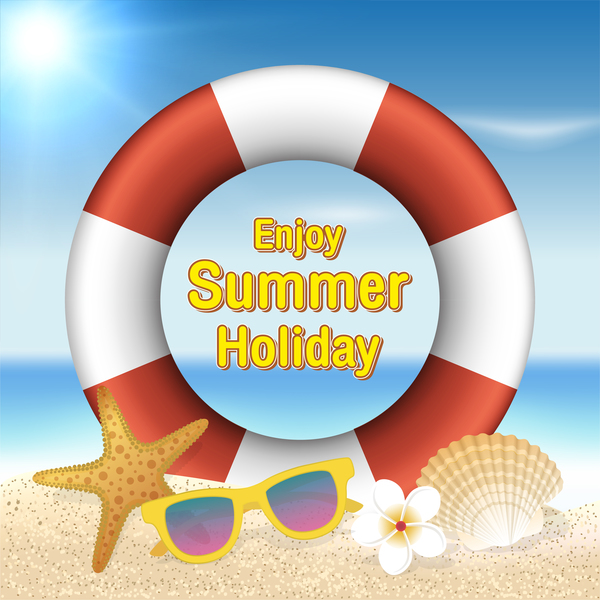 Enjoy summer holiday vector background