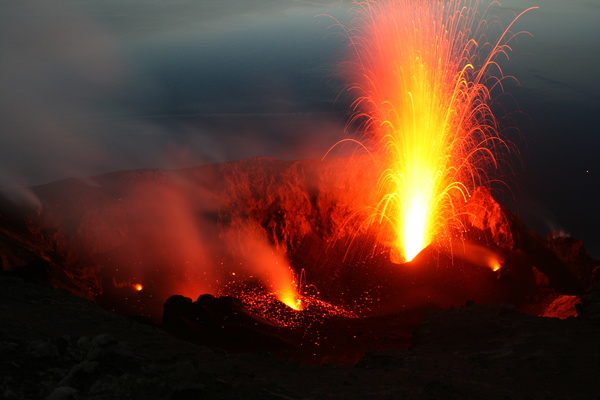 Erupted volcanoes Stock Photo 01
