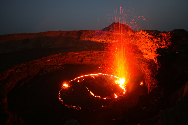 Erupted volcanoes Stock Photo 04