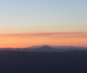 Evening beautiful mountain scenery Stock Photo