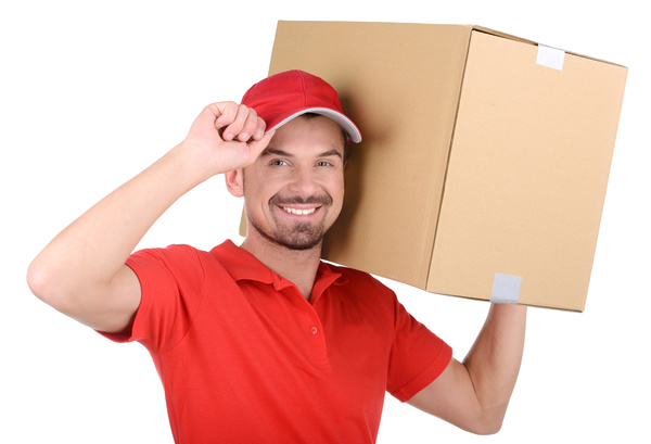 Express delivery staff Stock Photo