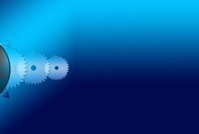 Exquisite time gear Stock Photo