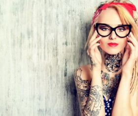 Fashion tattoo woman HD picture
