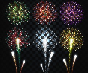 Firework lighting effect illustration vector 01