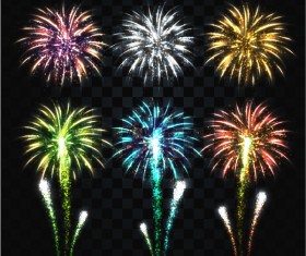 Firework lighting effect illustration vector 02