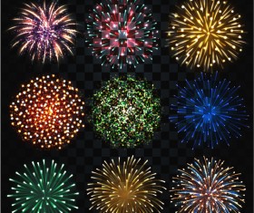 Firework lighting effect illustration vector 03