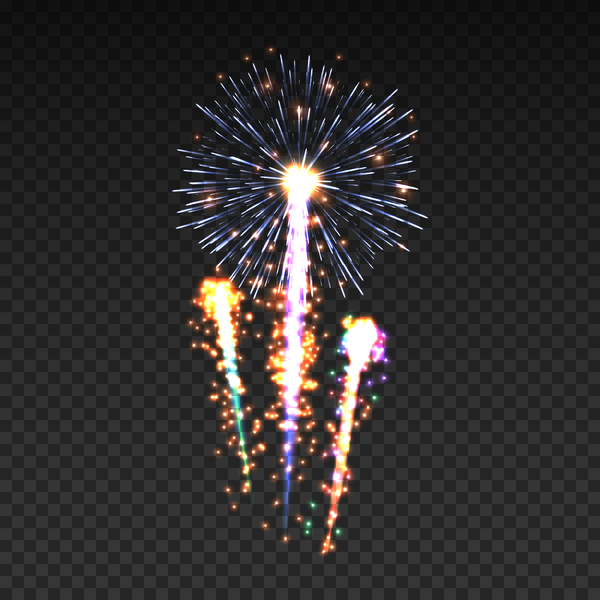 Fireworks effect illustration shiny vector