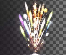 Fireworks effect shine illustration vector material
