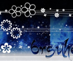 Flower with lines Photoshop Brushes