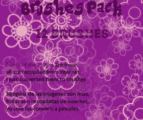 Flowers Outlines Photoshop Brushes