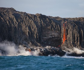 Flowing magma Stock Photo 02
