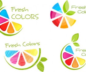 Fresh colors logo design vector