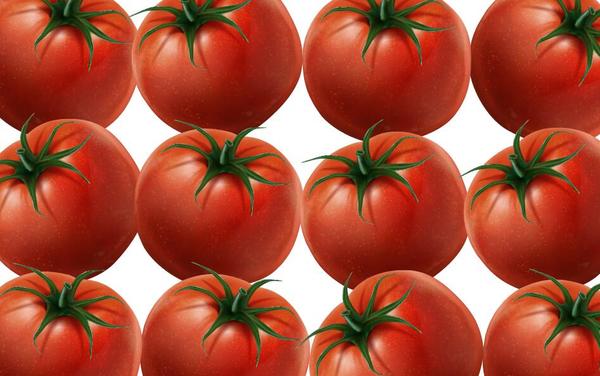 Fresh tomato pattern vector