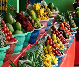 Fresh tropical fruit Stock Photo