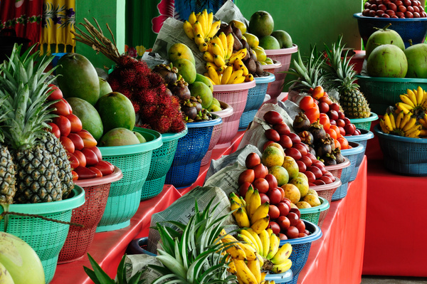 Fresh tropical fruit Stock Photo