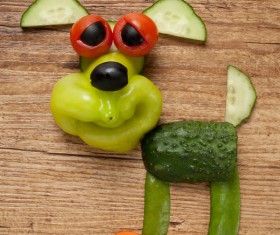 Fruit and vegetable creative animals Stock Photo 01
