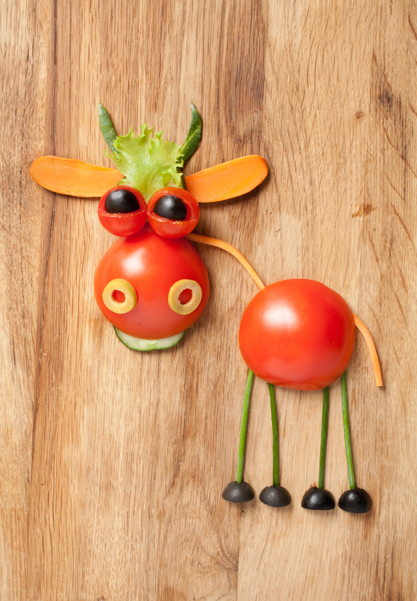 Fruit and vegetable creative animals Stock Photo 03
