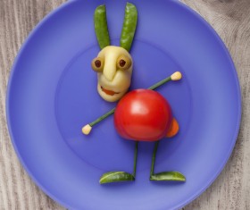 Fruit and vegetable creative animals Stock Photo 04