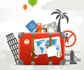 Go travel desing background vector