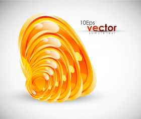 Golden abstract whirl design vector background