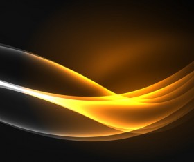 Golden wavy bright background vector