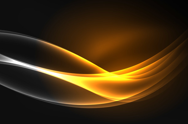 Golden wavy bright background vector