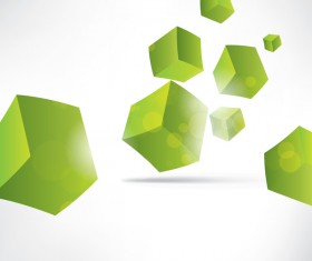 Green cube background illustration vector