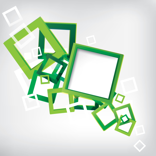 Green frame with white background vector 02