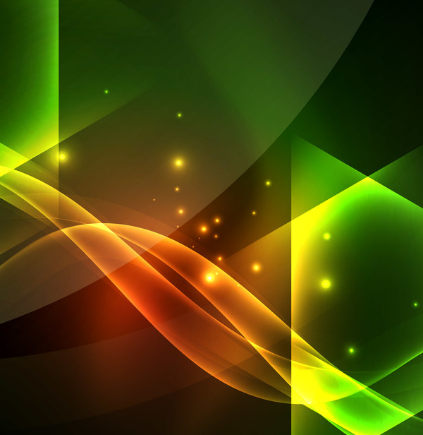 Green light effect abstract background vector 02 free download
