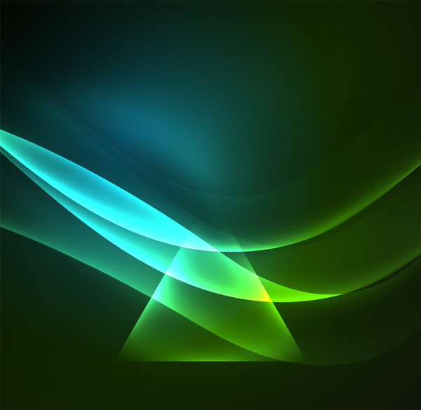 Green light effect abstract background vector 03 free download