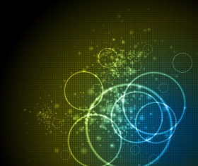 Green mosaic background with cricles vector