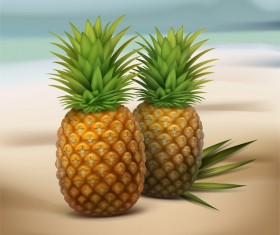 Green pineapple vector