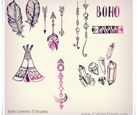 Hand Drawn Elements Photoshop Brushes