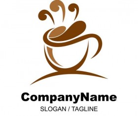 Hand drawn coffee logos design vector set 02