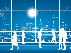 Hand drawn lines city landscape vector material 13