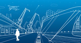 Hand drawn lines city landscape vector material 14