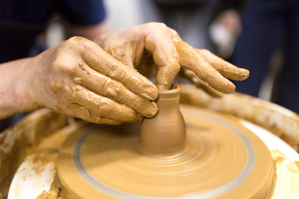 Hand made clay pots Stock Photo 04