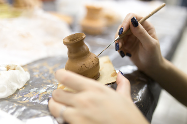 Hand made clay pots Stock Photo 06
