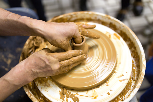 Hand made clay pots Stock Photo 08