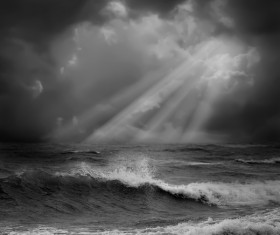 Haze sea weather Stock Photo 01