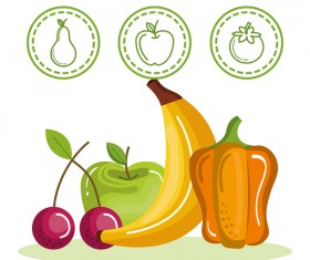 Healthy natural food vector 01