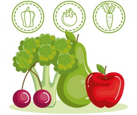 Healthy natural food vector 03