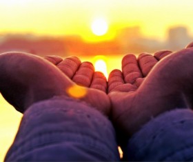 Hold up the sun tomorrow Stock Photo