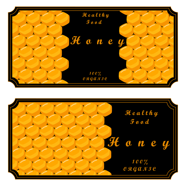 Honey banners design vectors set 01