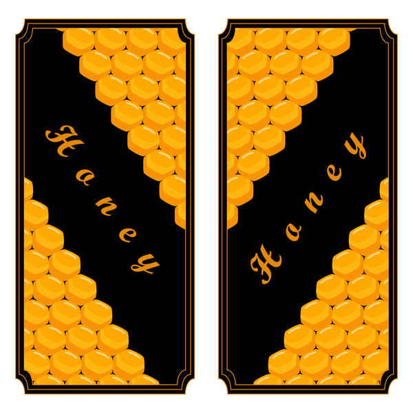 Honey banners design vectors set 02