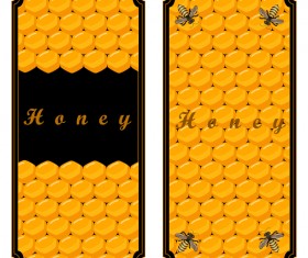 Honey banners design vectors set 04