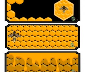 Honey banners design vectors set 05