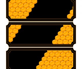 Honey banners design vectors set 06