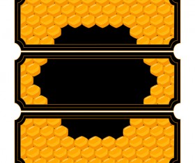 Honey banners design vectors set 07