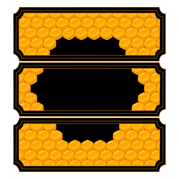 Honey banners design vectors set 07